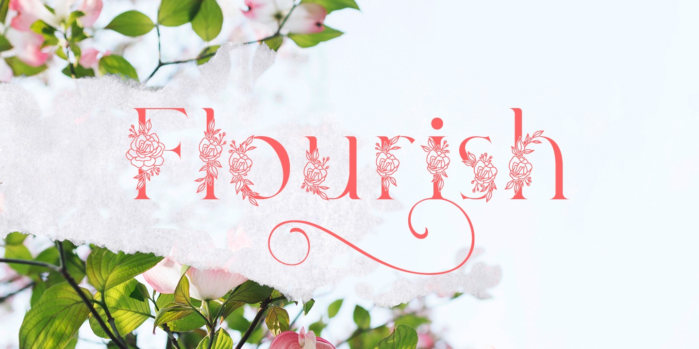 Beispiel einer Marlyn Flo-Schriftart #11